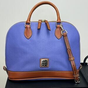 RARE Dooney & Bourke Pebble Grain Zip Zip Satchel Lavender Purse Authentic